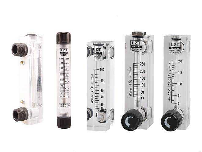 Several different types and specifications of SVF LZ series metallic tube variable area flow meter.