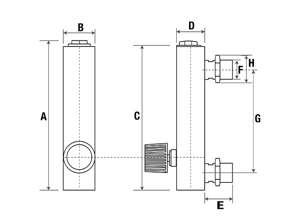 Annotated outline diagram of LZT-JT series panel-type flow meter
