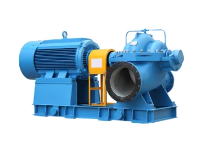 A tilted NSC series single-stage, double-suction, split-casing pump
