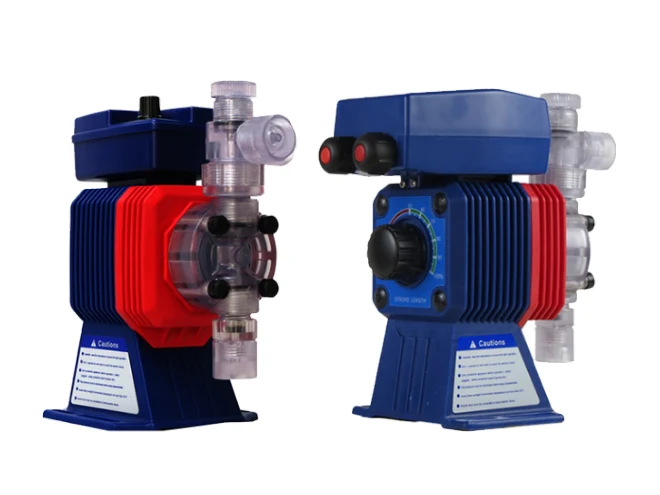 Two different series of Snowate electromagnetic metering pumps
