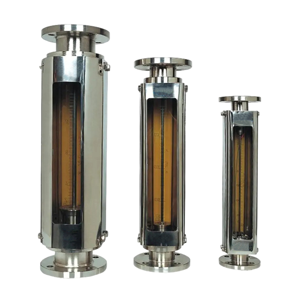 Three SR LZB-B all stainless steel series glass tube rotameter.