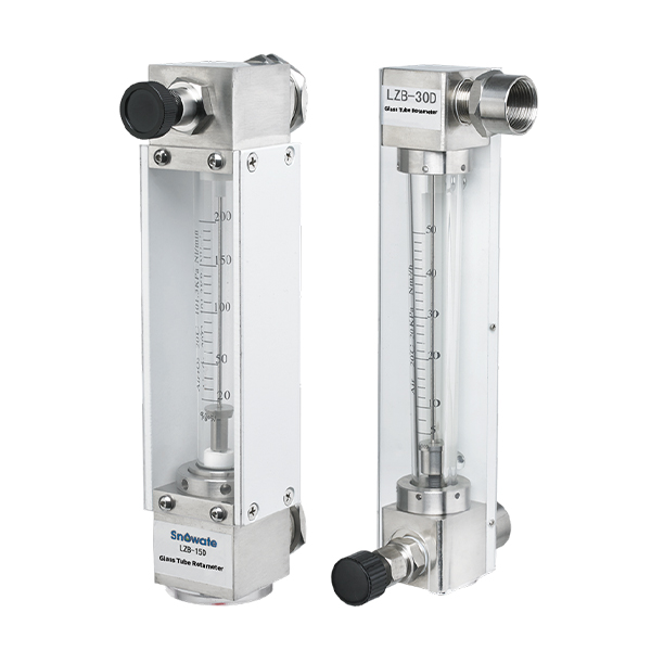 Two SR LZB-D series glass tube rotameters.
