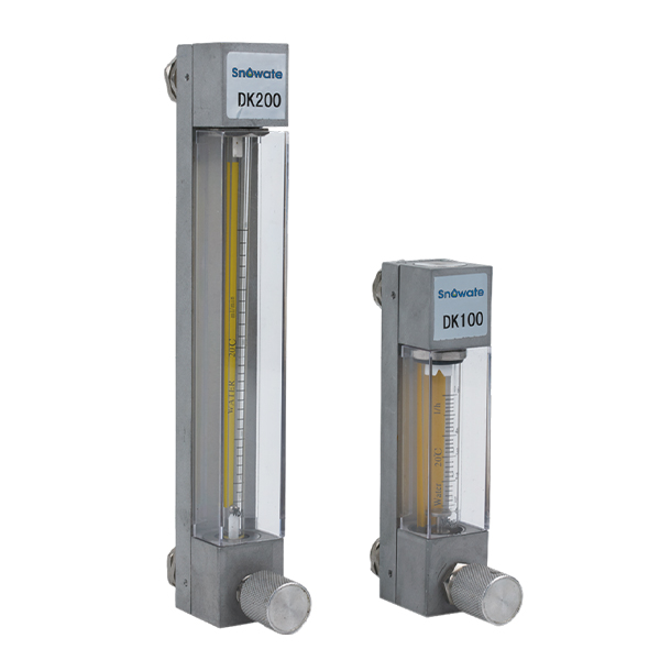Two SR LZB-DK series glass tube rotameters.