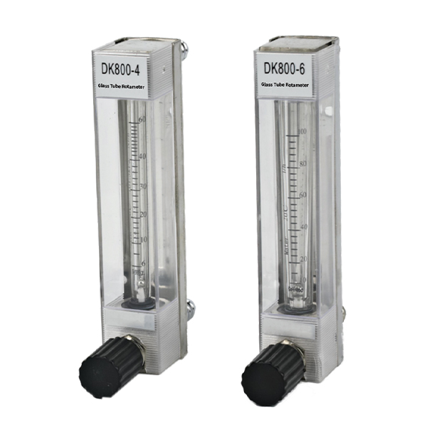 Two SR LZB-DK800 series glass tube rotameters.
