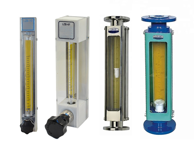 Several different types of SR LZB series glass tube rotameter.