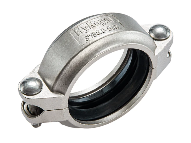 A picture of stainless steel grooved coupling