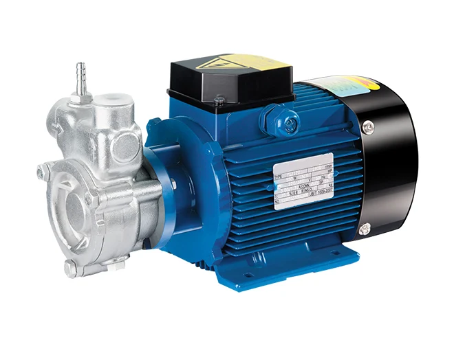 A stainless steel self-priming liquid mixing pump