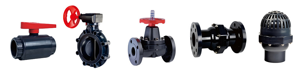 Various types of thermoplastic valves