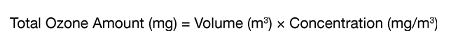 Total ozone calculation formula