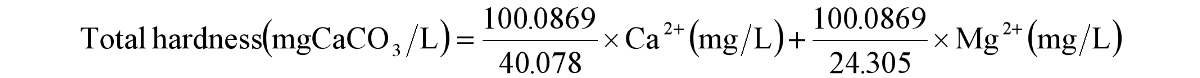 A formula for water hardness calculation