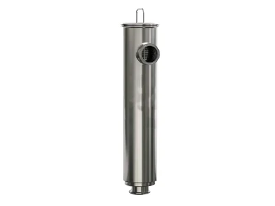 Ae tube filter housing on a white background