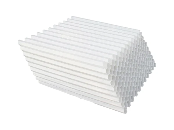 A white inclined tube settler