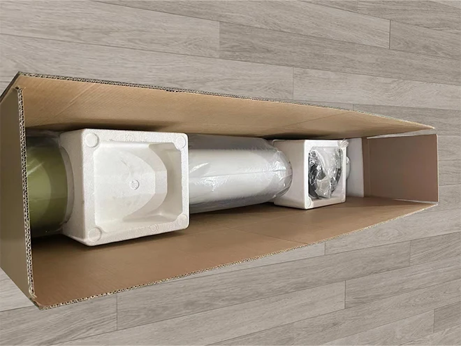 A UF membrane is well placed in a carton.