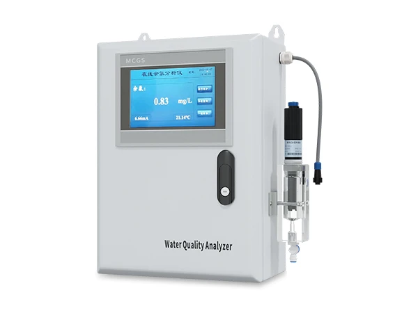 A residual chlorine water analysis controller