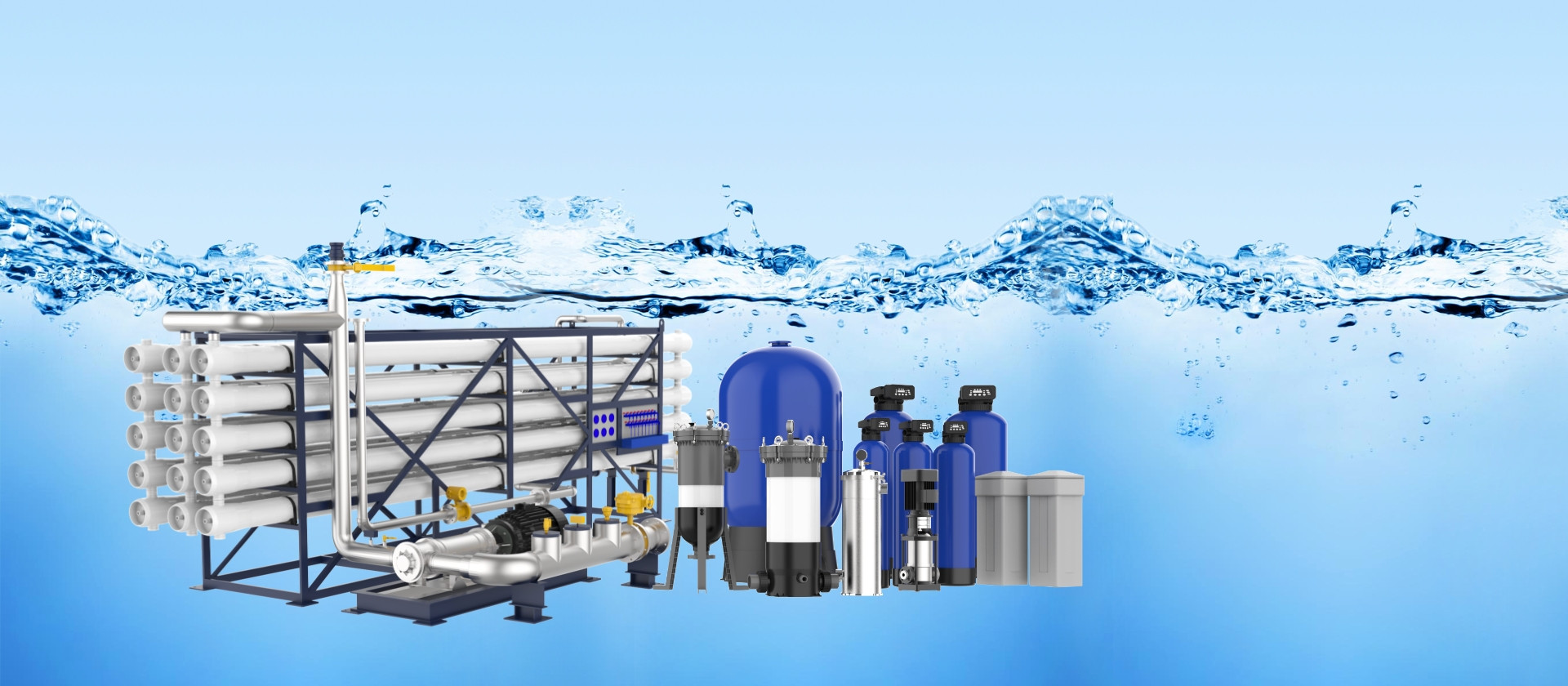 Parts of our main products in water treatment system.