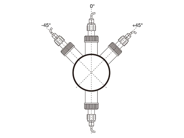 Connection with air bubbles in the horizontal pipeline