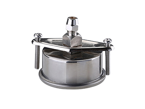 A YN60ZK axial liquid filled pressure gauge