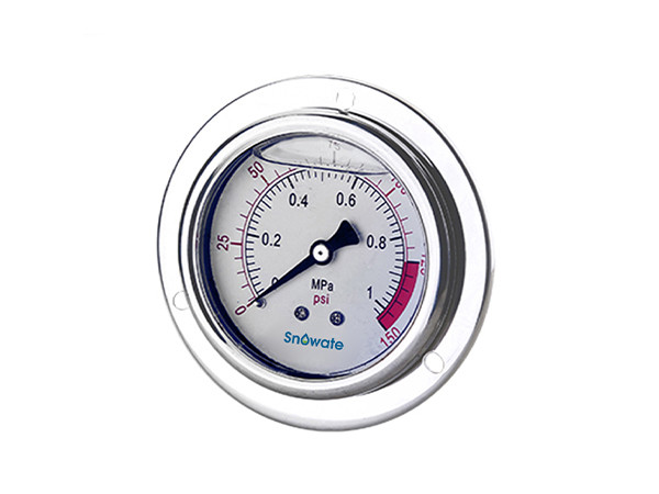 A yn60zt axial liquid filled pressure gauge